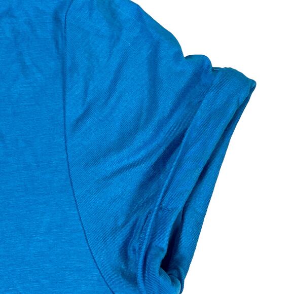 No Boundaries Blue Tee Shirt Top V-Neck Short Cuffed Sleeves JUNIORS S/CH (3-5) - Picture 5 of 12